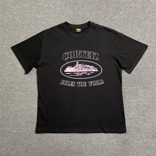 Remera Corteiz Alcatraz Rules The World Negra