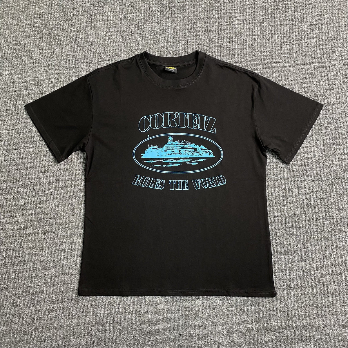 Remera Corteiz Alcatraz Rules The World Negra