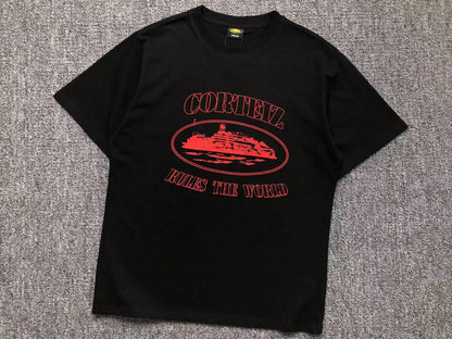 Remera Corteiz Alcatraz Rules The World Negra