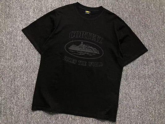 Remera Corteiz Alcatraz Rules The World Negra