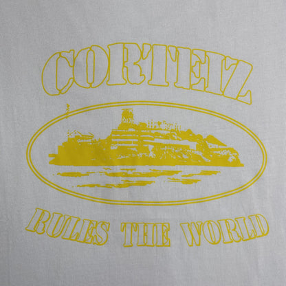 Remera Corteiz Alcatraz Rules The World Blanca