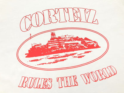 Remera Corteiz Alcatraz Rules The World Blanca
