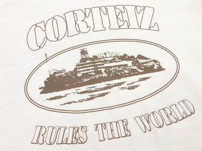 Remera Corteiz Alcatraz Rules The World Blanca
