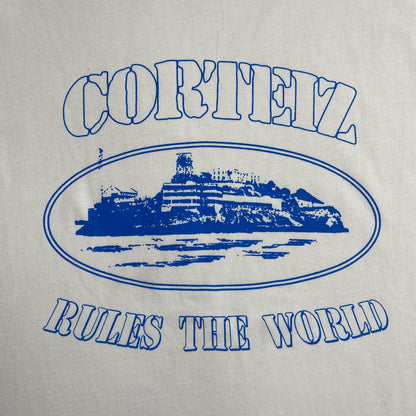 Remera Corteiz Alcatraz Rules The World Blanca