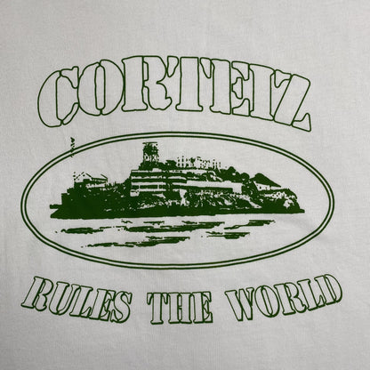 Remera Corteiz Alcatraz Rules The World Blanca