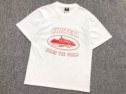 Remera Corteiz Alcatraz Rules The World Blanca