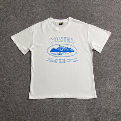 Remera Corteiz Alcatraz Rules The World Blanca