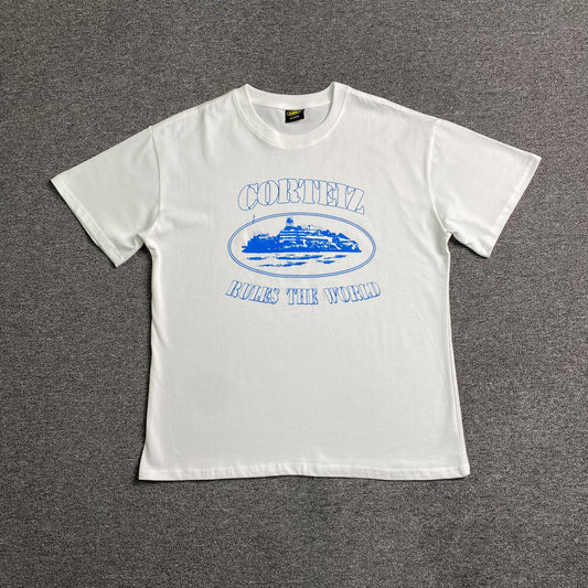Remera Corteiz Alcatraz Rules The World Blanca