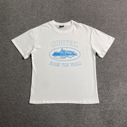 Remera Corteiz Alcatraz Rules The World Blanca