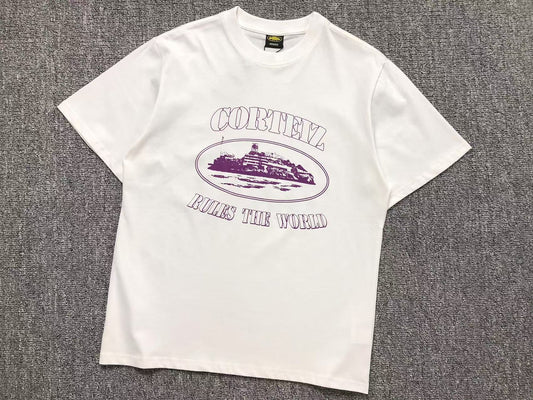 Remera Corteiz Alcatraz Rules The World Blanca