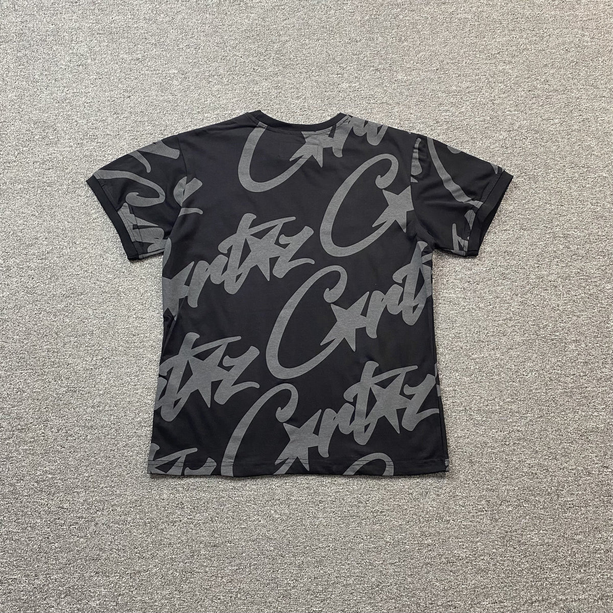 Remera Corteiz Allstarz Allover Negra