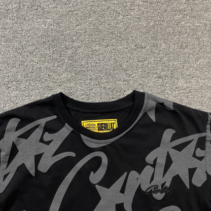 Remera Corteiz Allstarz Allover Negra