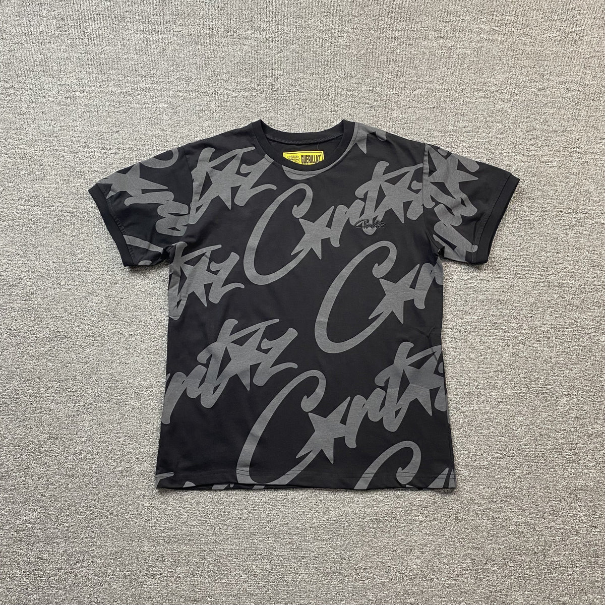 Remera Corteiz Allstarz Allover Negra