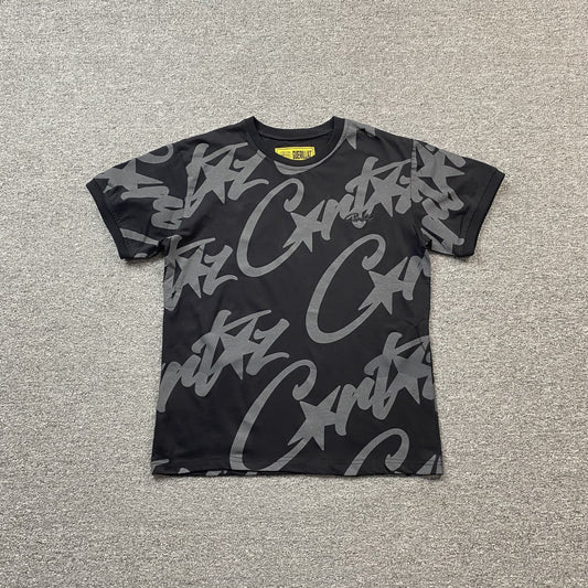 Remera Corteiz Allstarz Allover Negra
