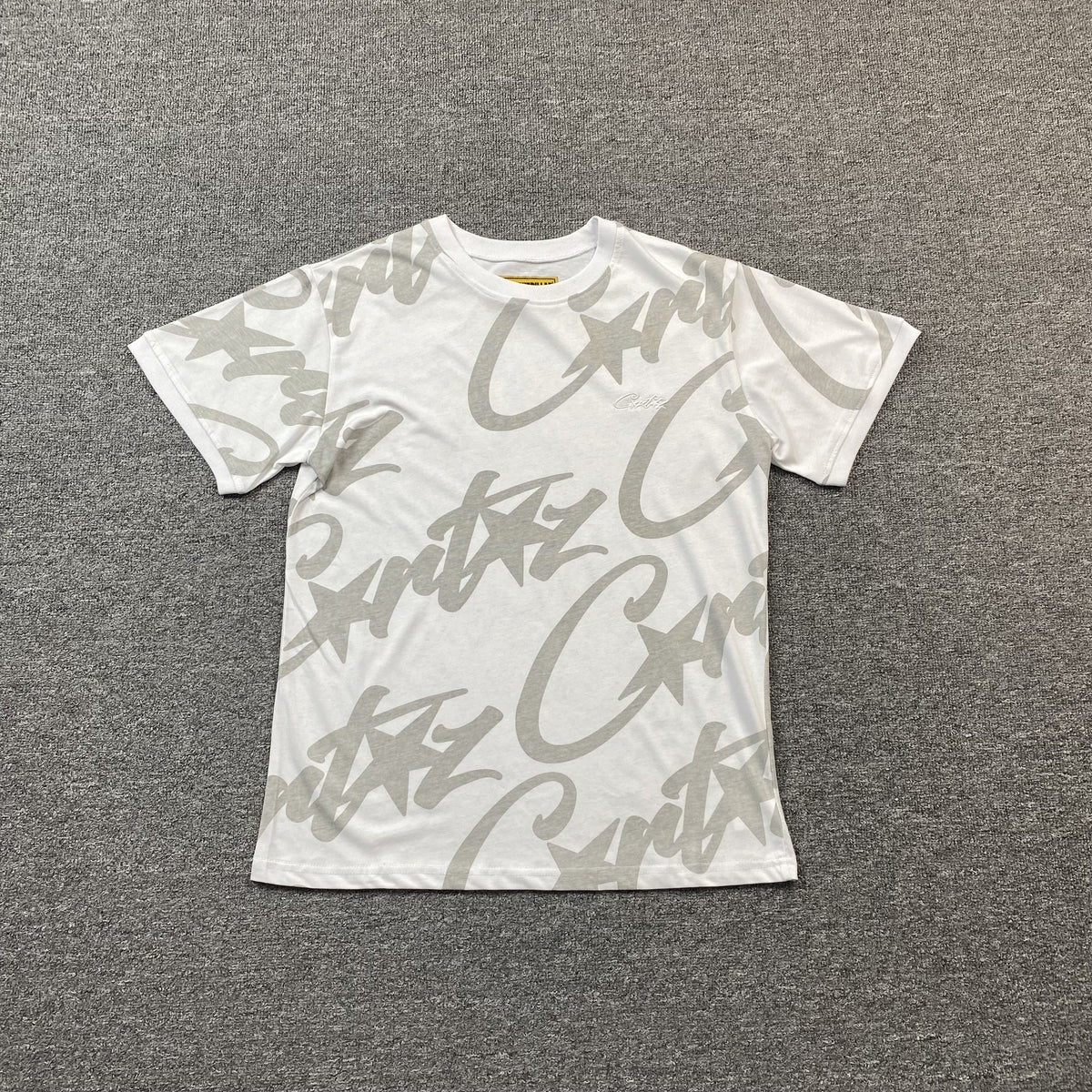 Remera Corteiz Allstarz Allover Blanca