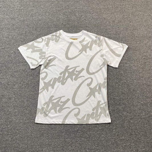 Remera Corteiz Allstarz Allover Blanca