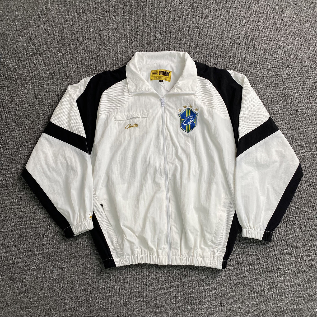 Campera Corteiz Brasil Olympic Shuku Blanca