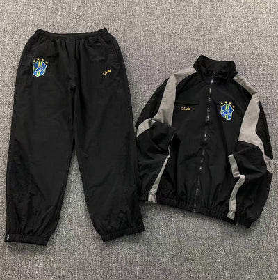 Conjunto Corteiz Brasil Olympic Shuku Negro