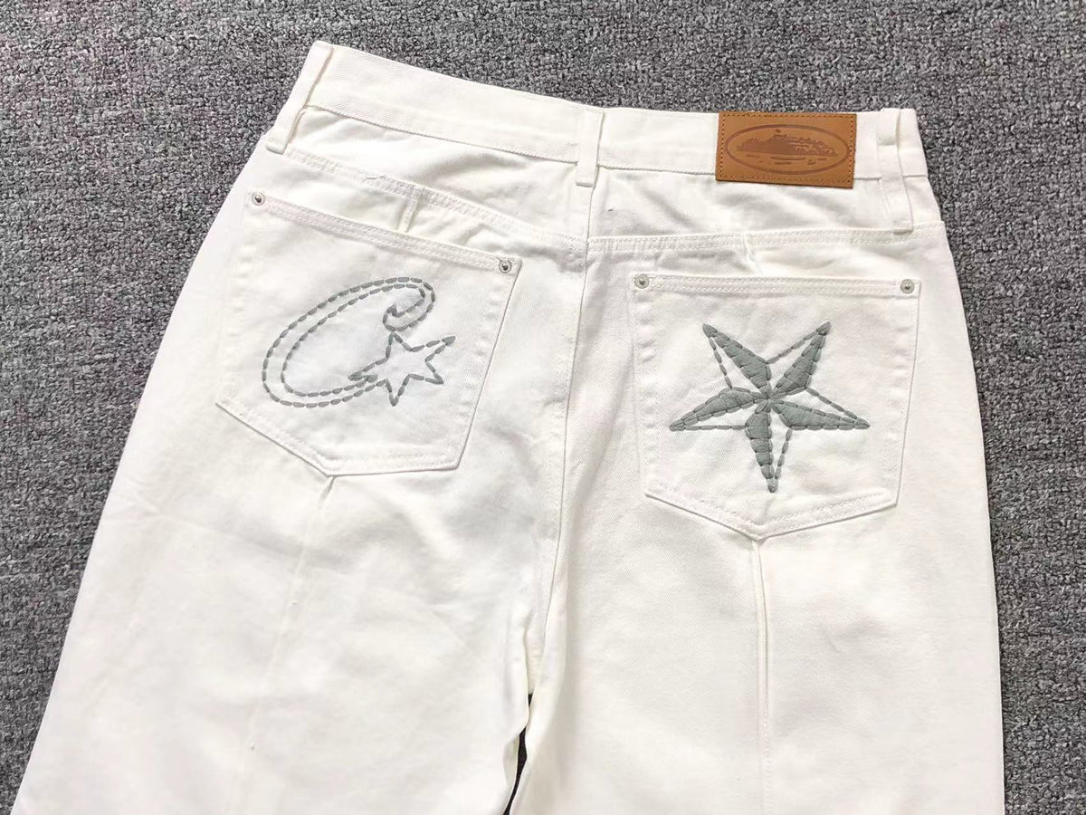 Bermuda Corteiz C-Star Jean Blanca