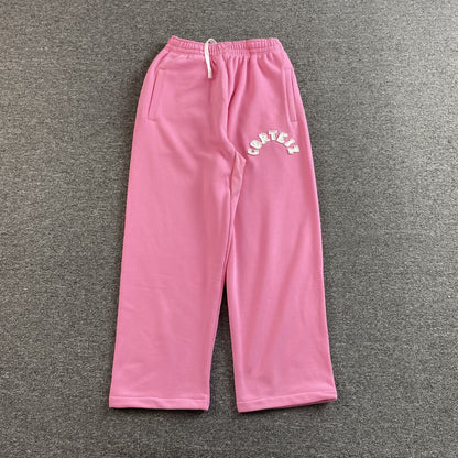 Pantalon Corteiz Colly Arch Open Hem Rosa