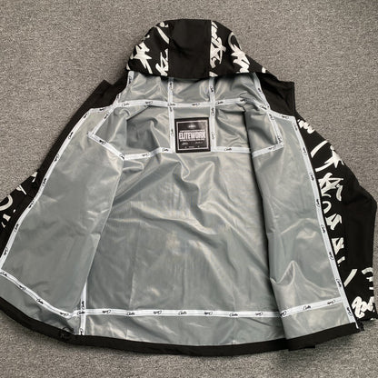 Campera Corteiz Elitework Waterproof Shell Negra
