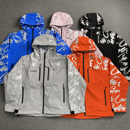 Campera Corteiz Elitework Waterproof Shell Negra