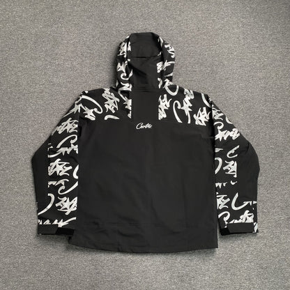 Campera Corteiz Elitework Waterproof Shell Negra