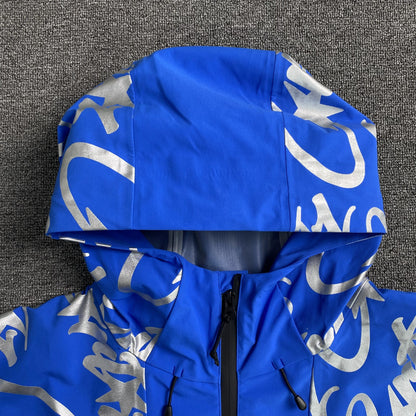Campera Corteiz Elitework Waterproof Shell Azul