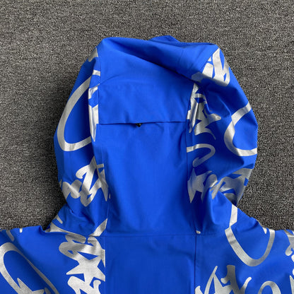 Campera Corteiz Elitework Waterproof Shell Azul