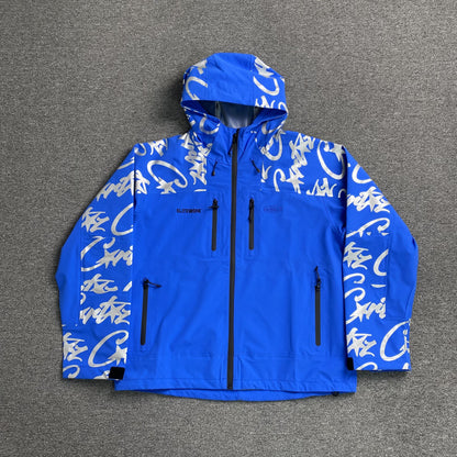 Campera Corteiz Elitework Waterproof Shell Azul