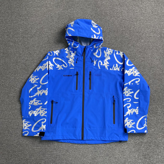 Campera Corteiz Elitework Waterproof Shell Azul