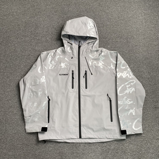 Campera Corteiz Elitework Waterproof Shell Gris