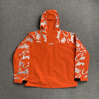 Campera Corteiz Elitework Waterproof Shell Naranja