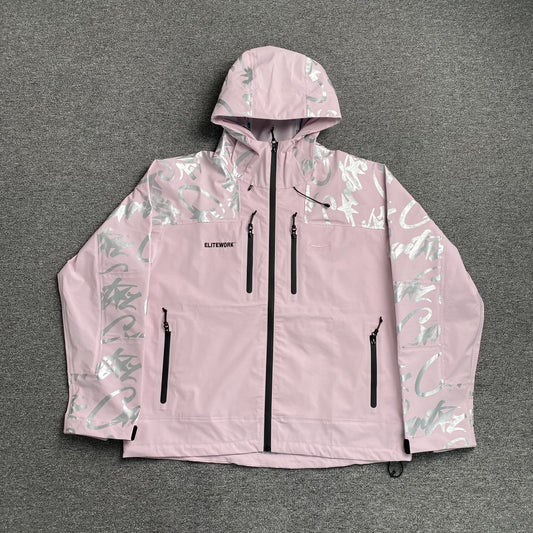 Campera Corteiz Elitework Waterproof Shell Rosa