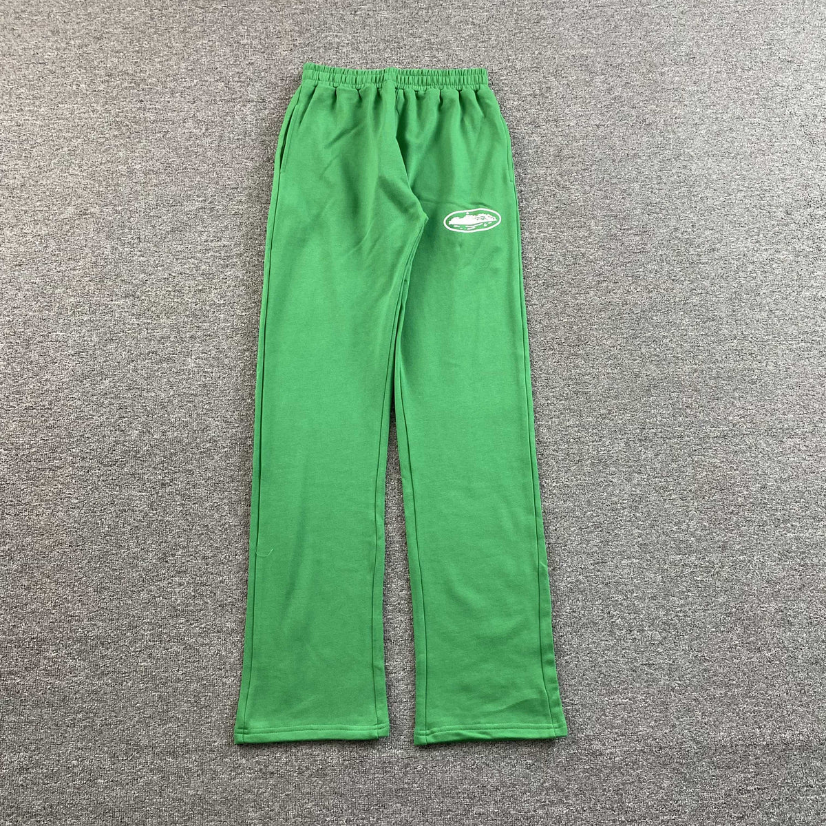 Pantalon Corteiz Island Puff Print Open Hem Verde