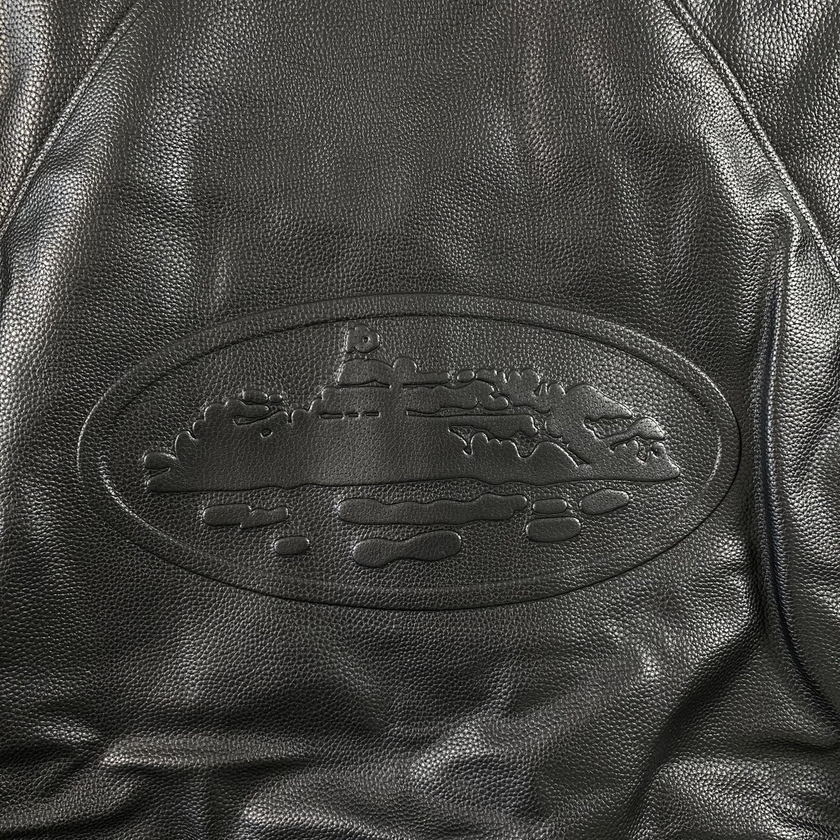 Campera Corteiz Da Skydive Cuero Negra