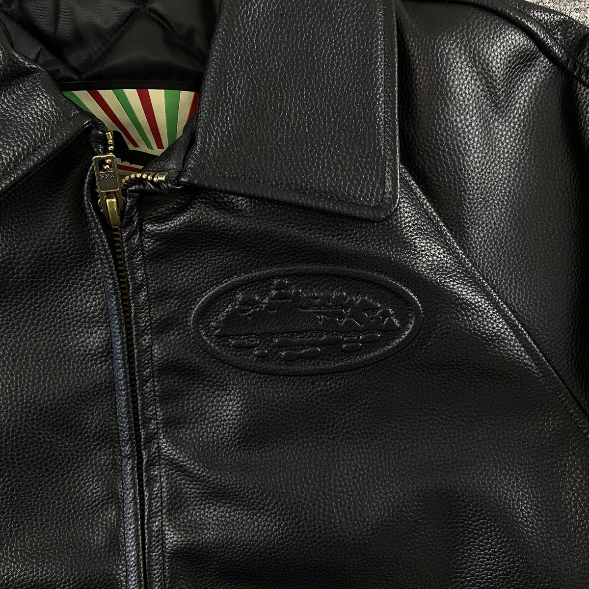 Campera Corteiz Da Skydive Cuero Negra