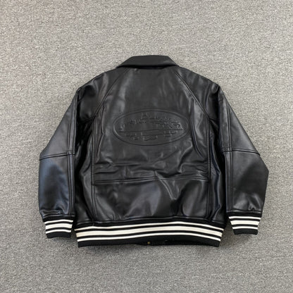 Campera Corteiz Da Skydive Cuero Negra