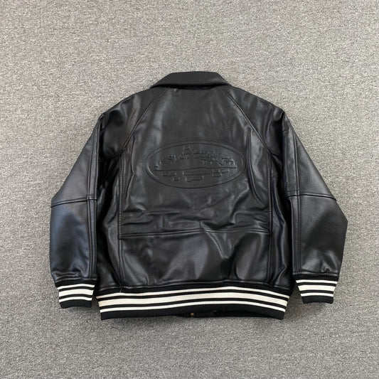 Campera Corteiz Da Skydive Cuero Negra