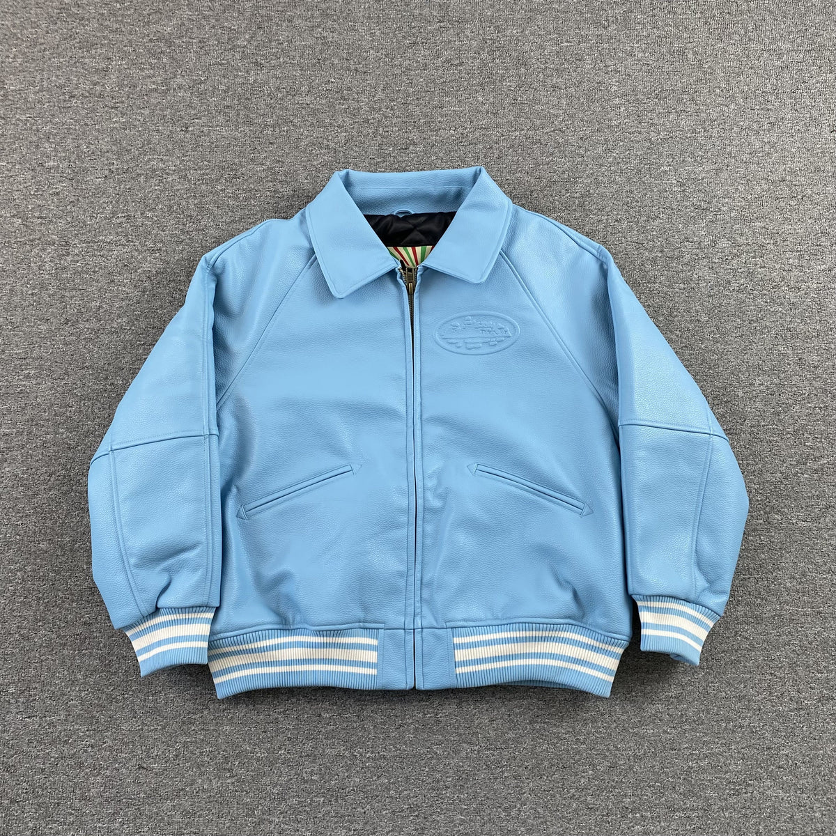 Campera Corteiz Da Skydive Cuero Celeste