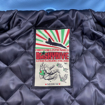 Campera Corteiz Da Skydive Cuero Celeste