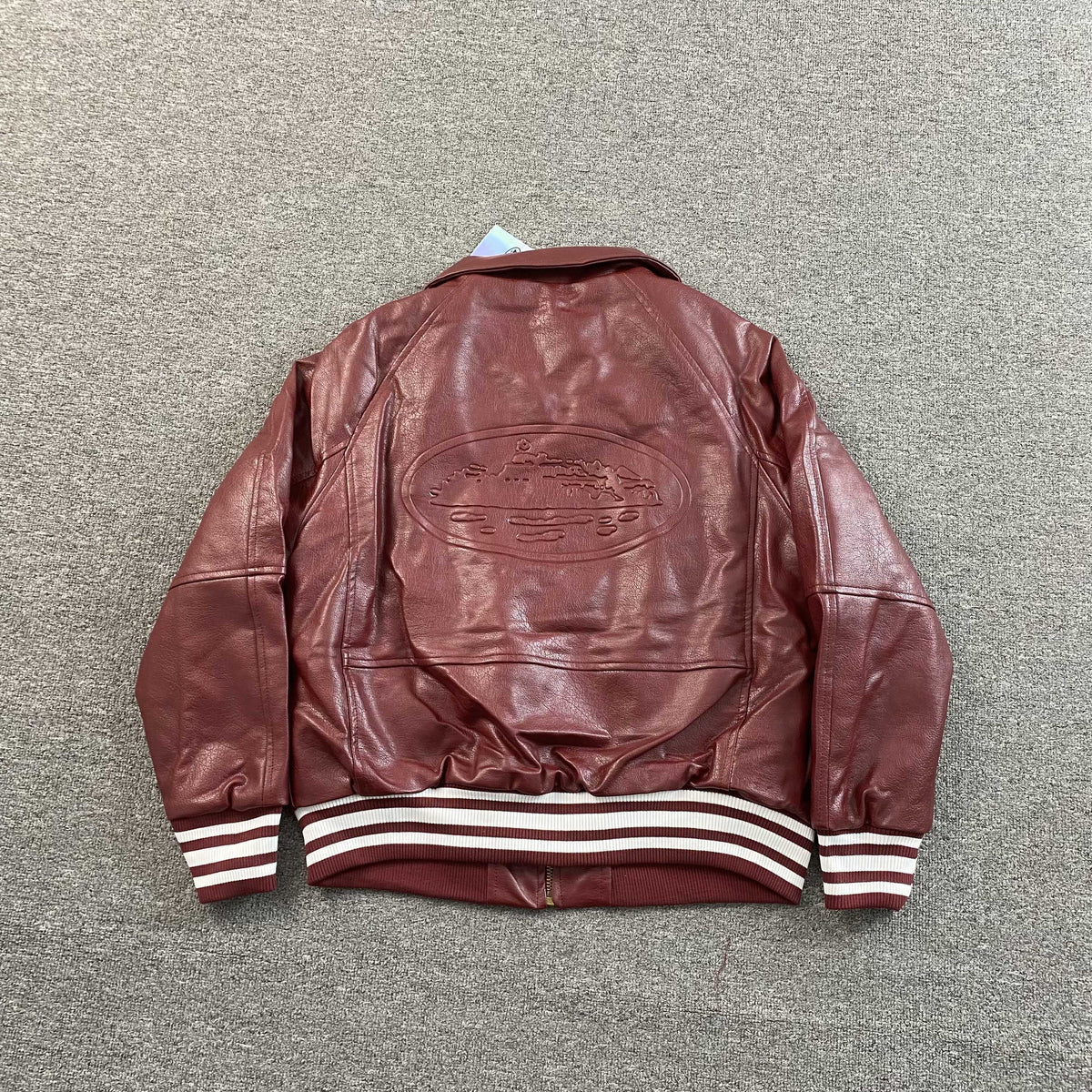 Campera Corteiz Da Skydive Cuero Bordó