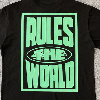 Remera Corteiz Rules The World Negra