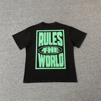 Remera Corteiz Rules The World Negra