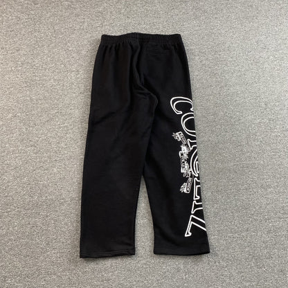 Pantalon Corteiz Superior Royale Open Hem Negro