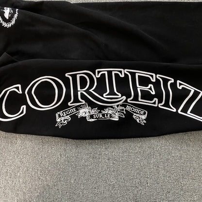 Pantalon Corteiz Superior Royale Open Hem Negro