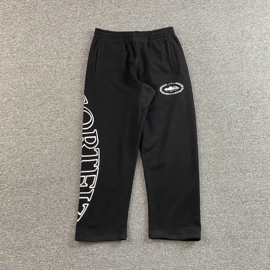 Pantalon Corteiz Superior Royale Open Hem Negro