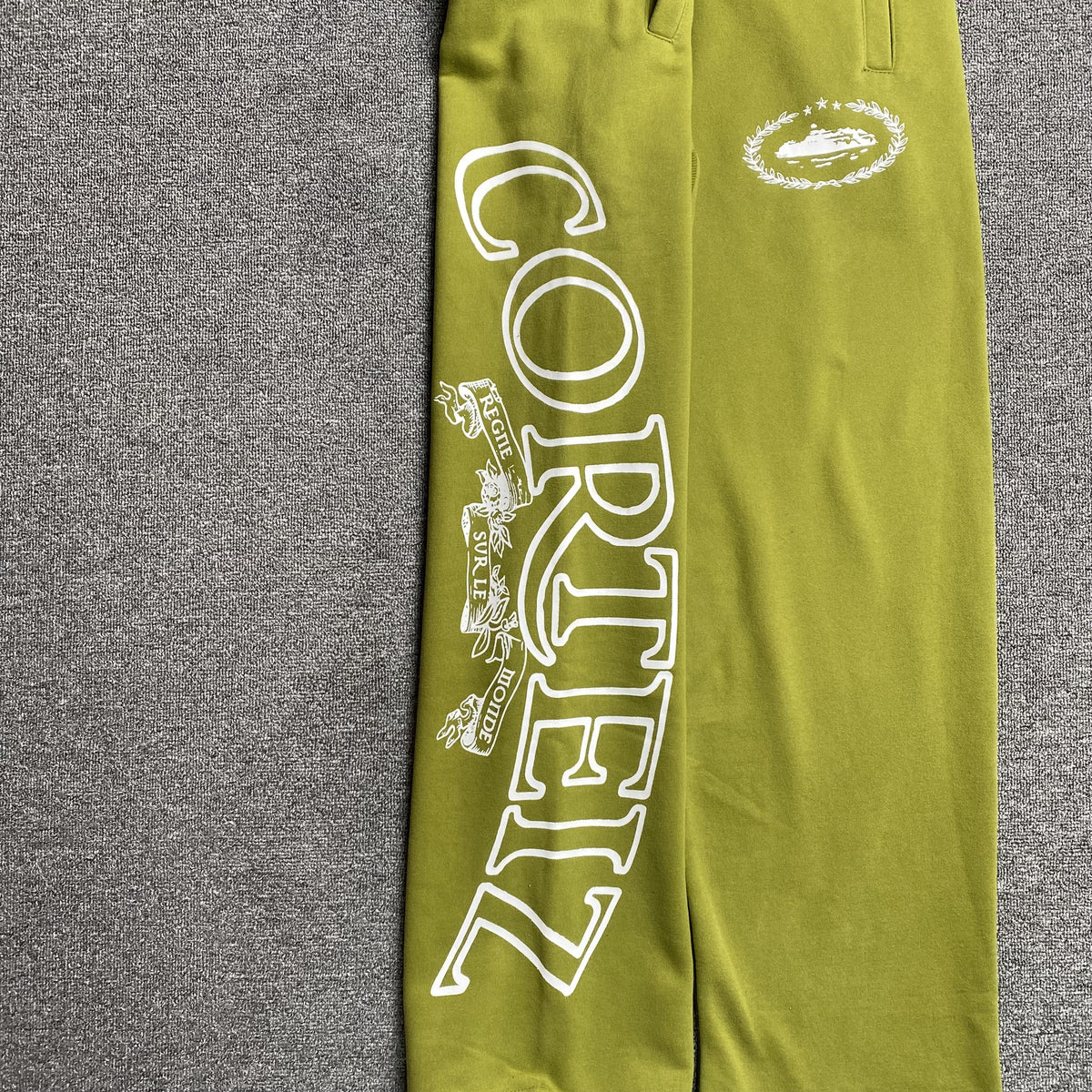 Pantalon Corteiz Superior Royale Open Hem Verde