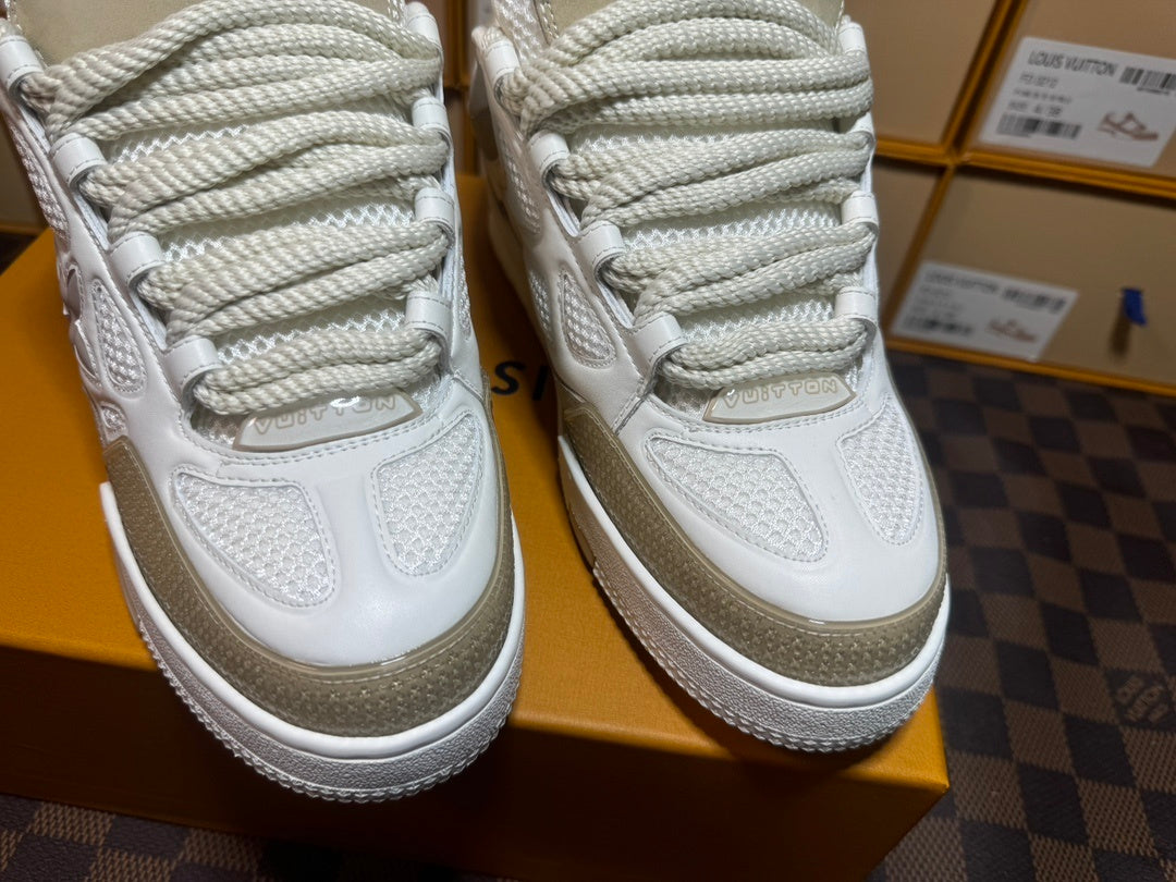 Louis Vuitton Skate Sneaker Beige Blanco