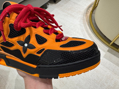 Louis Vuitton Skate Sneaker Negro Naranja